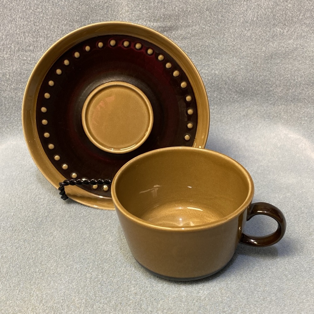 Tahiti By Franciscan 2-Flat Coffee Cups and 2-Saucers (2-sets)